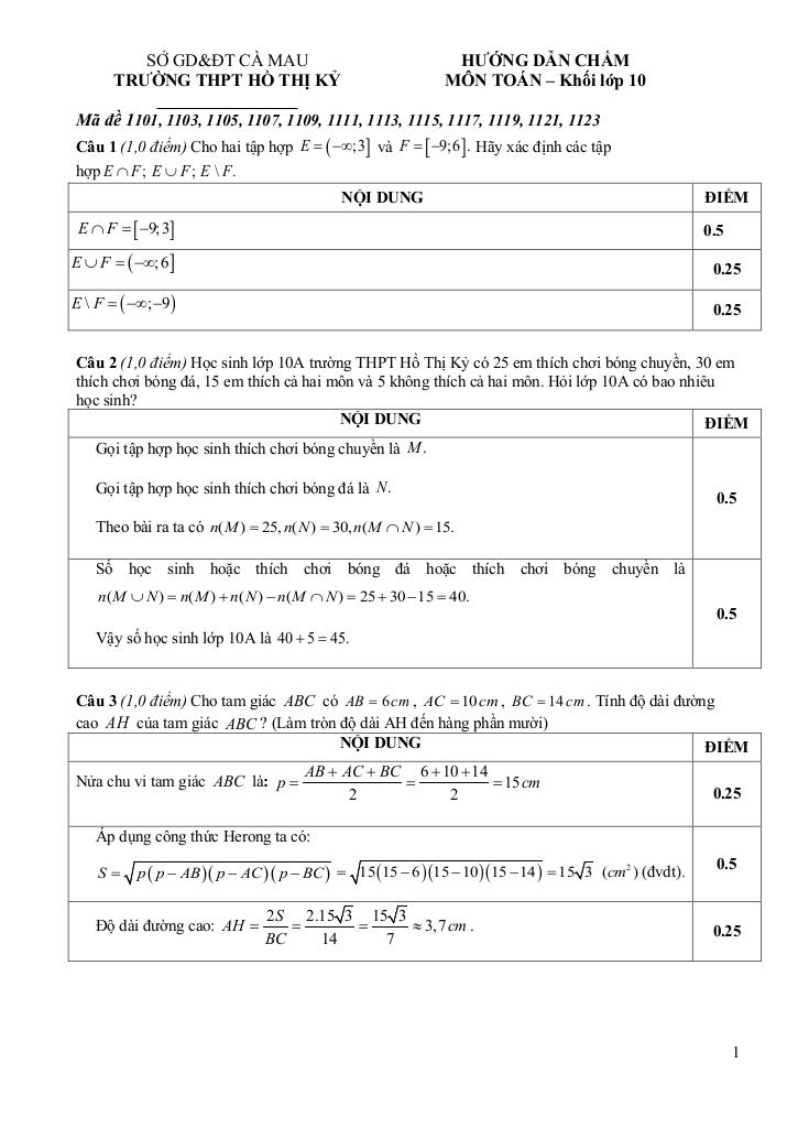 đề giữa kỳ 1 toán 10 năm 2025 – 2026 trường thpt hồ thị kỷ – cà mau 9