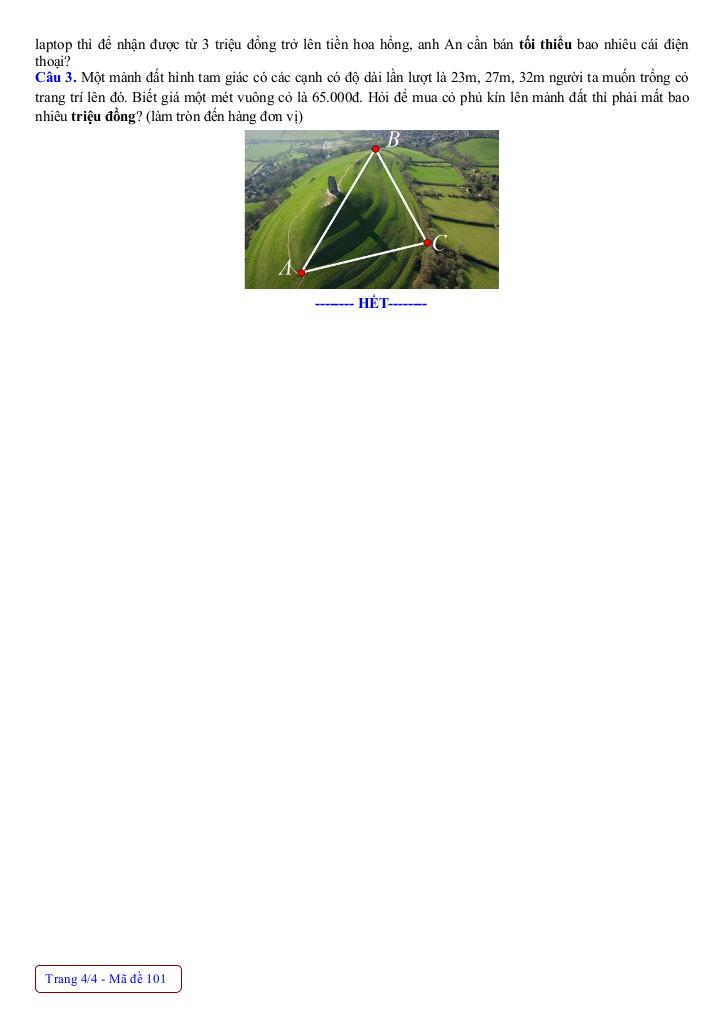 đề giữa kỳ 1 toán 10 năm 2025 – 2026 trường thpt nguyễn văn chất – phú thọ 3