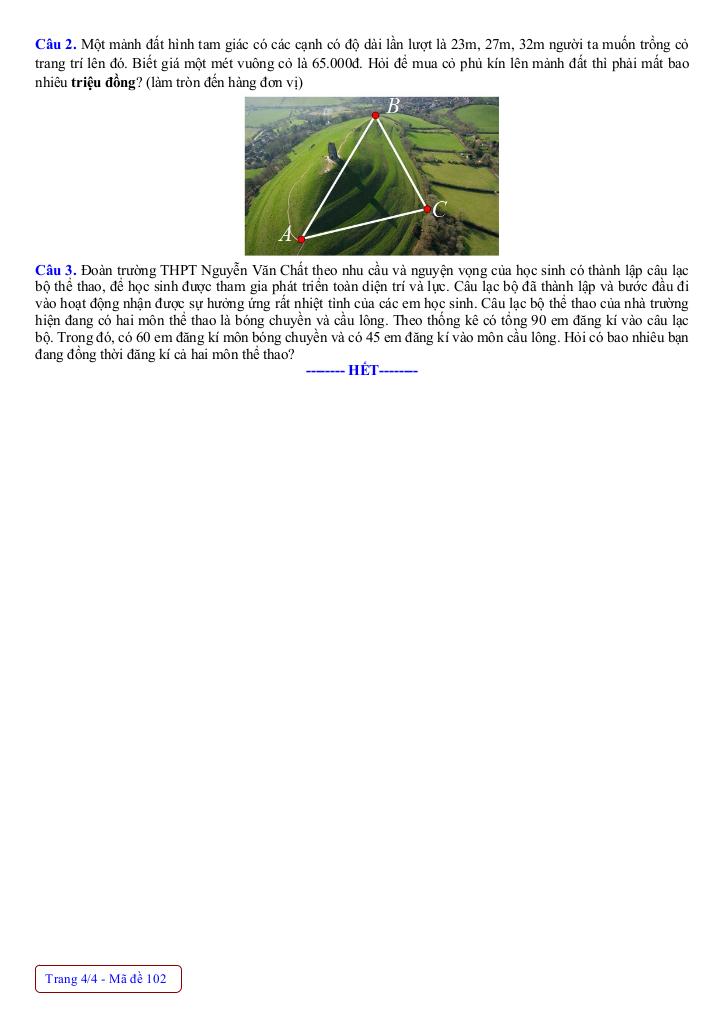 đề giữa kỳ 1 toán 10 năm 2025 – 2026 trường thpt nguyễn văn chất – phú thọ 7