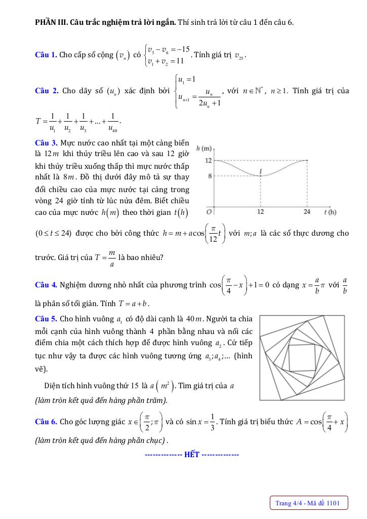 đề giữa kỳ 1 toán 11 năm 2025 – 2026 trường nguyễn bỉnh khiêm – hà nội 3