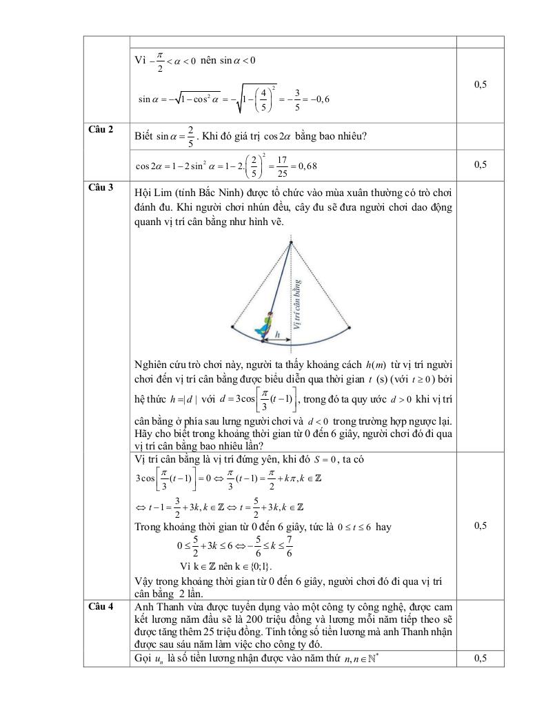 đề giữa kỳ 1 toán 11 năm 2025 – 2026 trường thpt hướng hóa – quảng trị 9