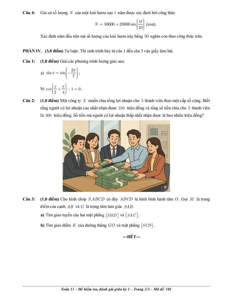 đề giữa kỳ 1 toán 11 năm 2025 – 2026 trường thpt tây thạnh – tp hcm 2