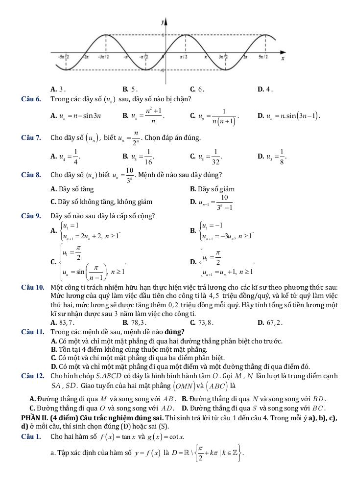 đề giữa kỳ 1 toán 11 năm 2025 – 2026 trường thpt thực hành sư phạm – cần thơ 1