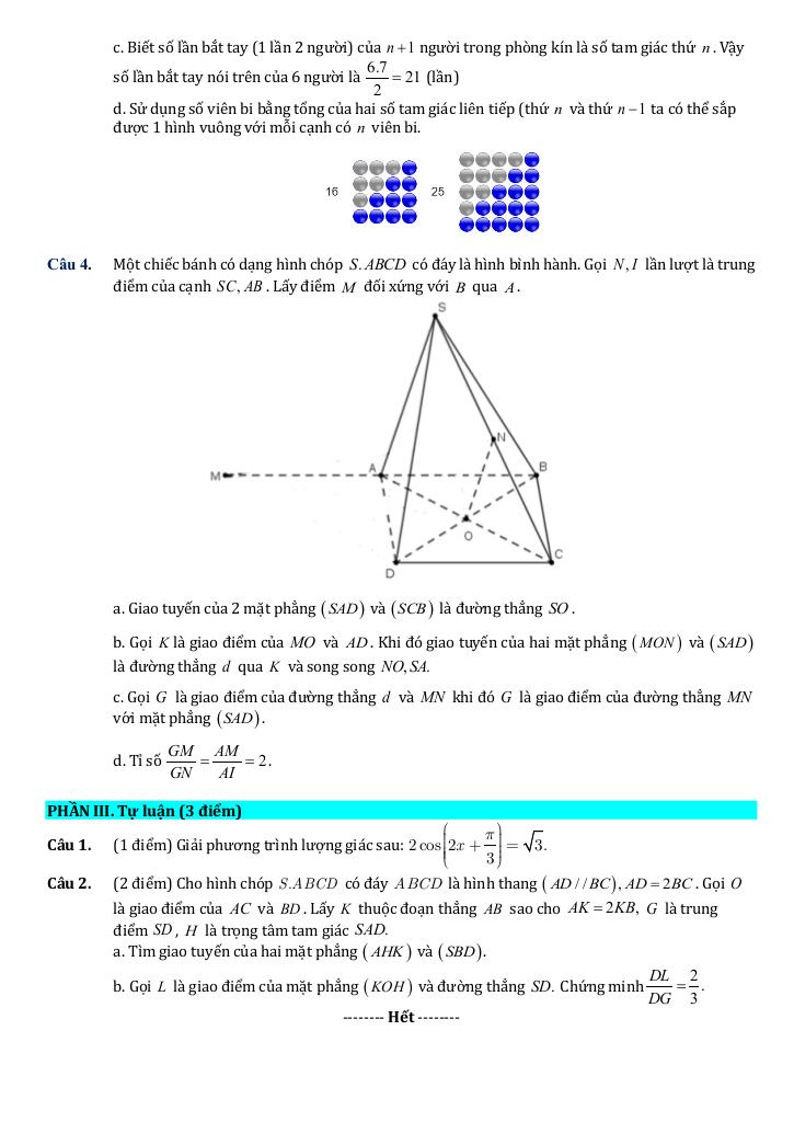 đề giữa kỳ 1 toán 11 năm 2025 – 2026 trường thpt thực hành sư phạm – cần thơ 7