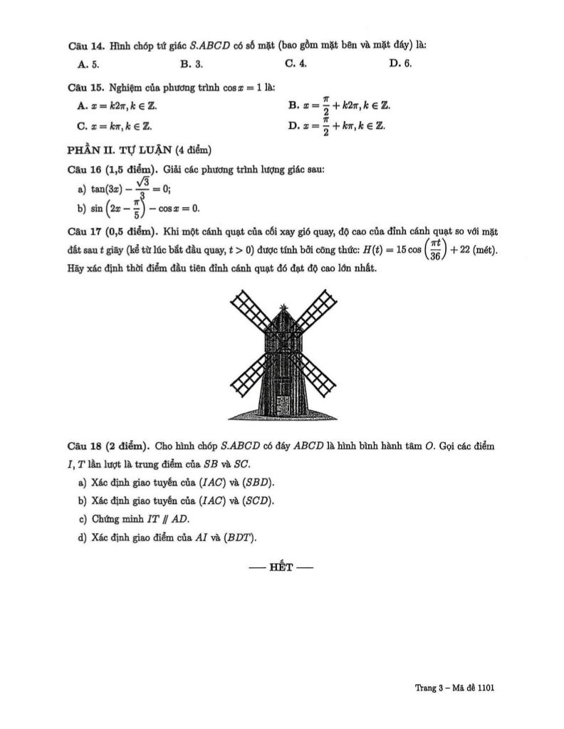 đề giữa kỳ 1 toán 11 năm 2025 – 2026 trường trung học thực hành đhsp – tp hcm 2