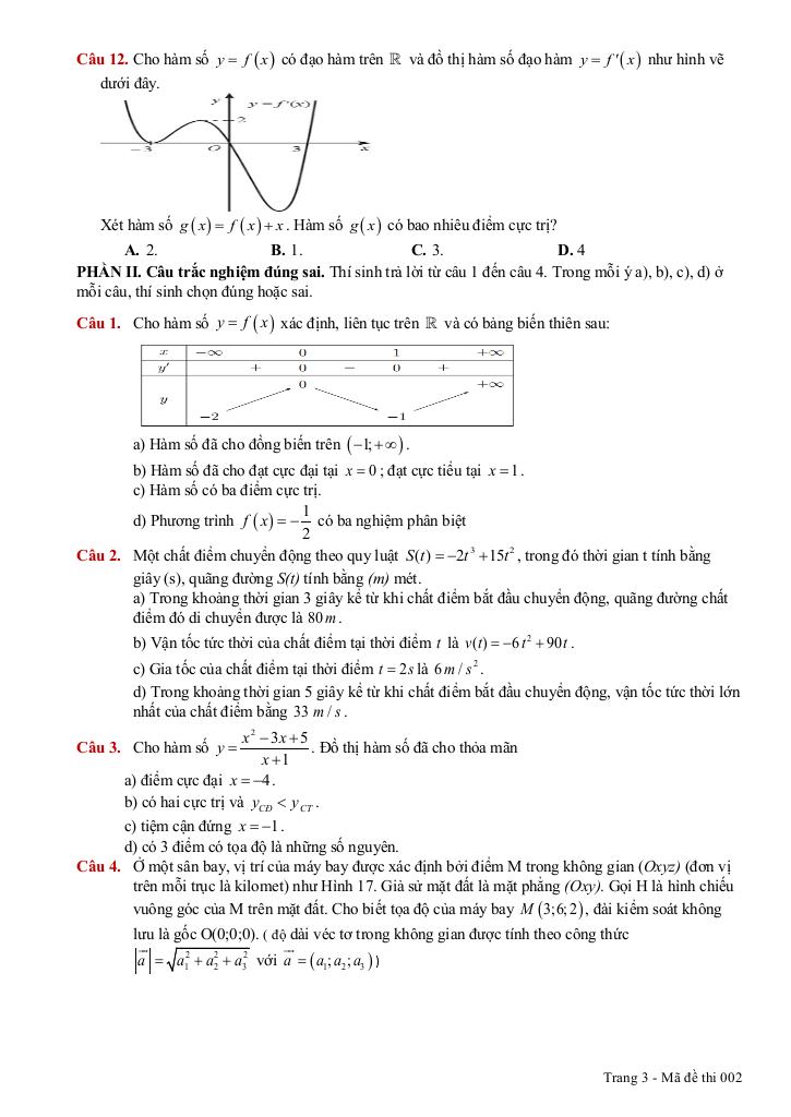 đề giữa kỳ 1 toán 12 năm 2025 – 2026 trường thcs-thpt bàu hàm – đồng nai 6