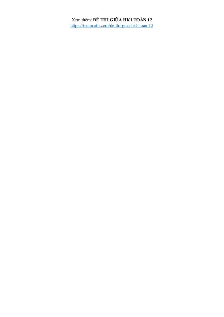 đề giữa kỳ 1 toán 12 năm 2025 – 2026 trường thpt bình xuyên – phú thọ 7