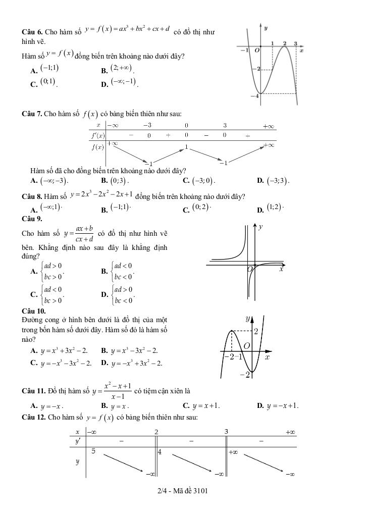 đề giữa kỳ 1 toán 12 năm 2025 – 2026 trường thpt hồ thị kỷ – cà mau 1