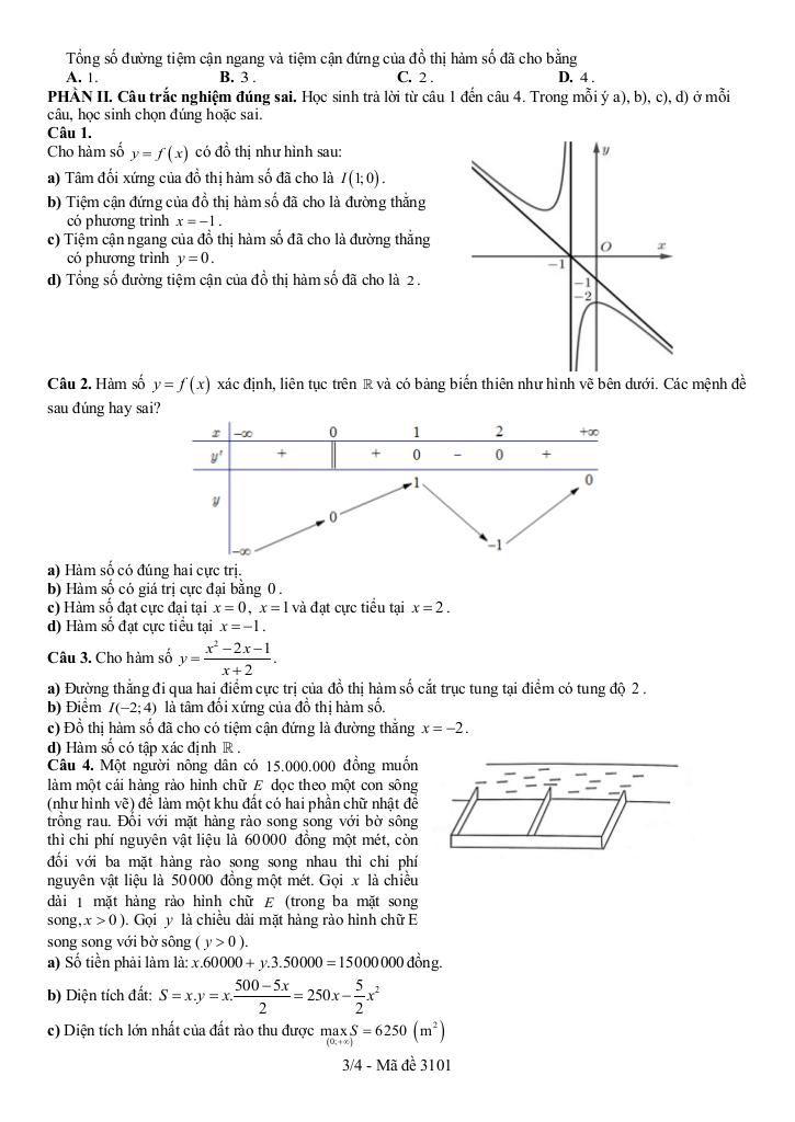 đề giữa kỳ 1 toán 12 năm 2025 – 2026 trường thpt hồ thị kỷ – cà mau 2
