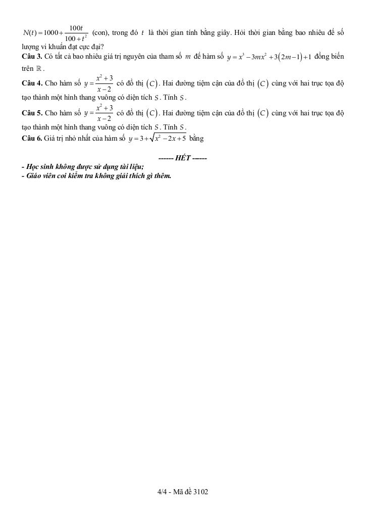 đề giữa kỳ 1 toán 12 năm 2025 – 2026 trường thpt hồ thị kỷ – cà mau 7