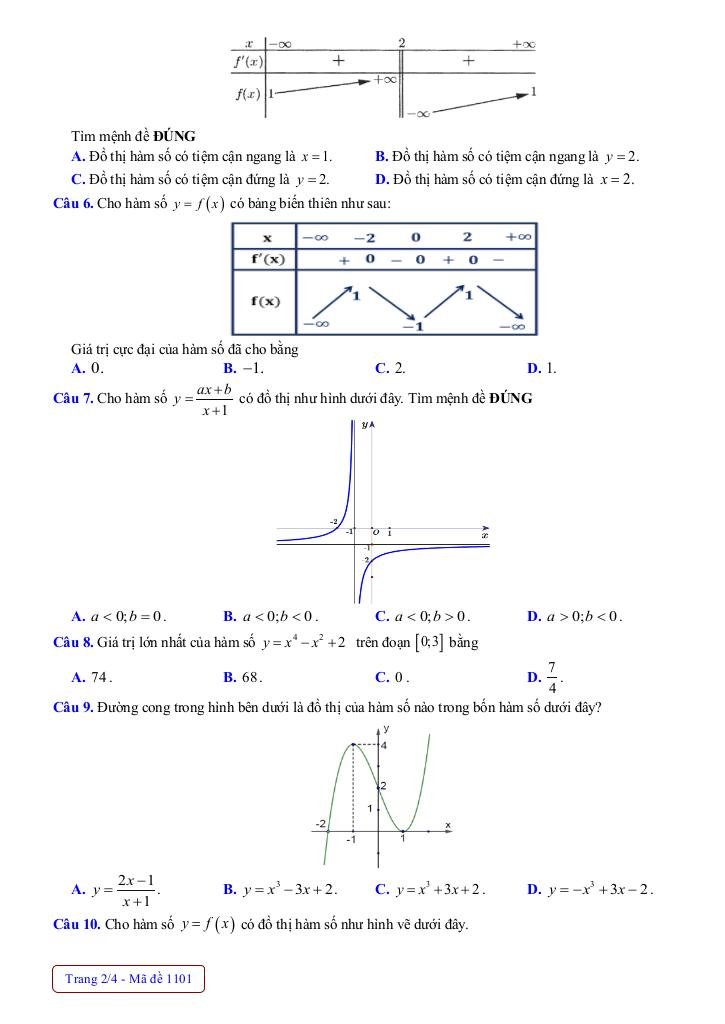 đề giữa kỳ 1 toán 12 năm 2025 – 2026 trường thpt nguyễn trãi – đà nẵng 1
