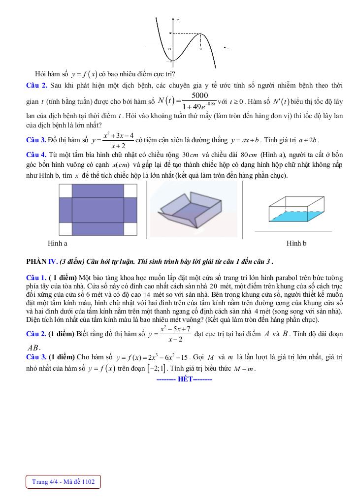 đề giữa kỳ 1 toán 12 năm 2025 – 2026 trường thpt nguyễn trãi – đà nẵng 7