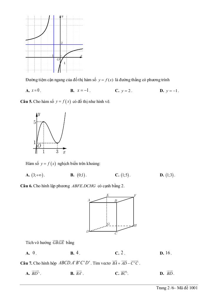 đề giữa kỳ 1 toán 12 năm 2025 – 2026 trường thpt nguyễn văn cừ – hải phòng 1