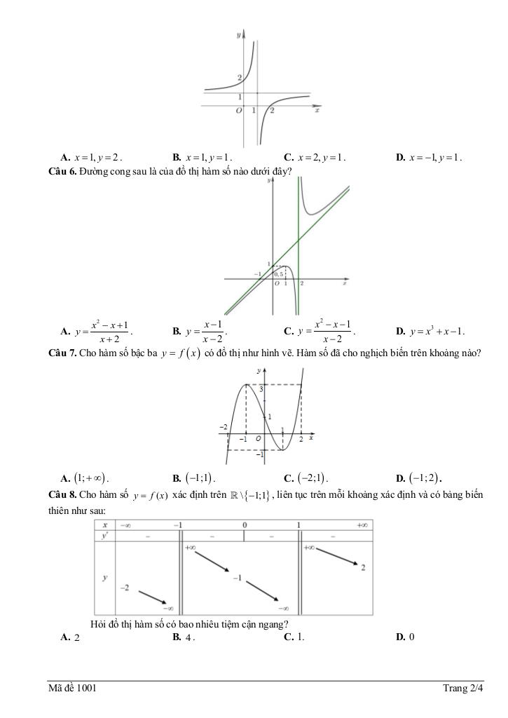 đề giữa kỳ 1 toán 12 năm 2025 – 2026 trường thpt núi thành – đà nẵng 1