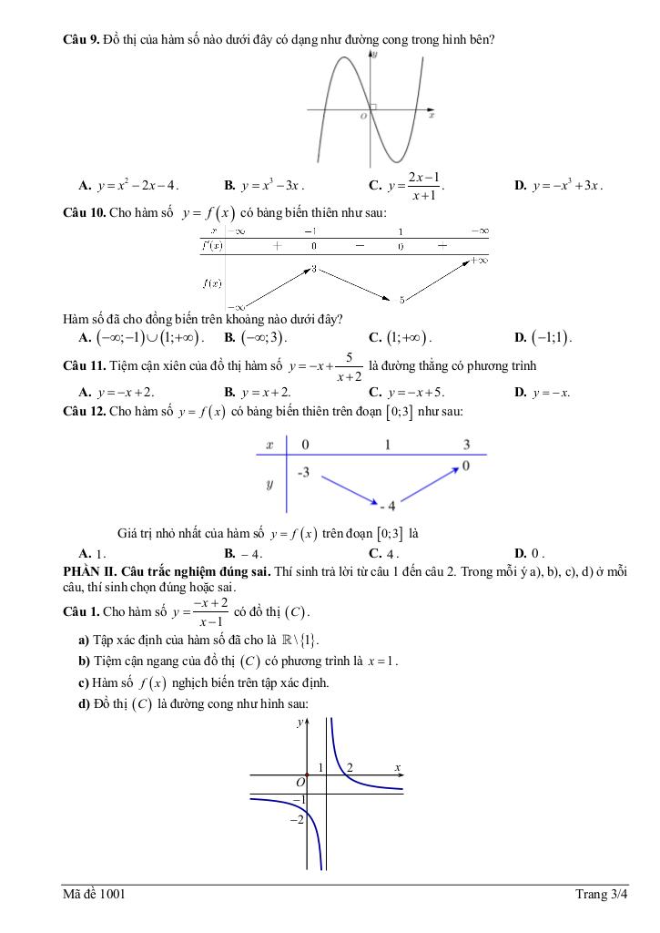 đề giữa kỳ 1 toán 12 năm 2025 – 2026 trường thpt núi thành – đà nẵng 2