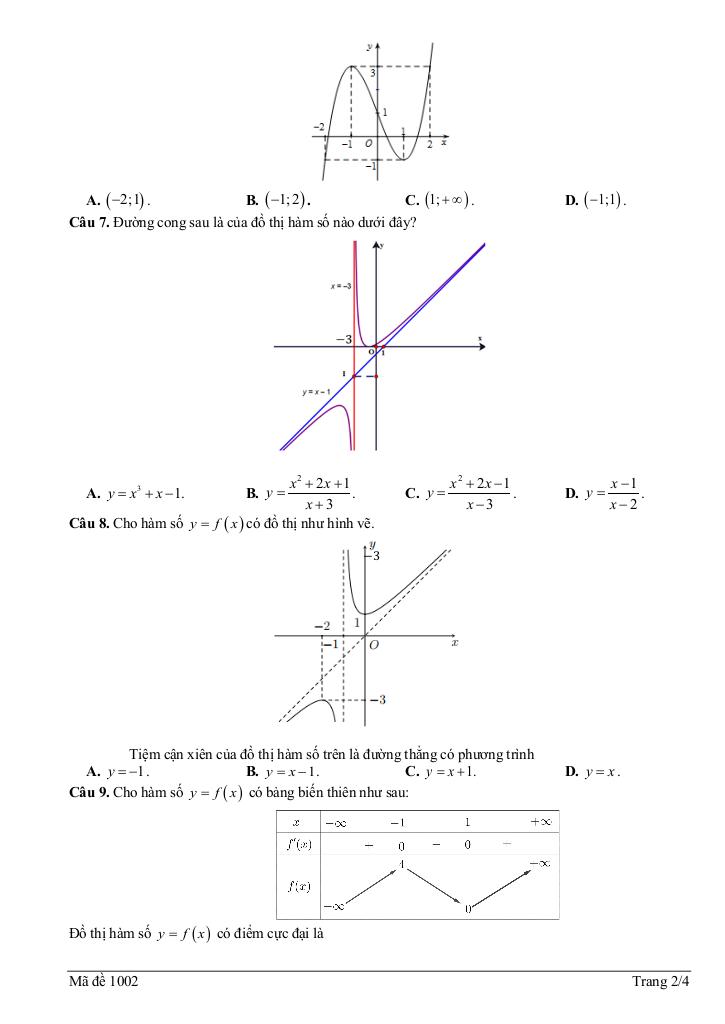 đề giữa kỳ 1 toán 12 năm 2025 – 2026 trường thpt núi thành – đà nẵng 5
