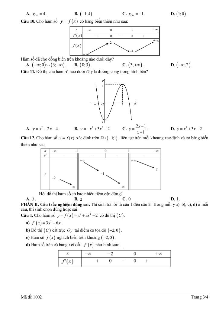 đề giữa kỳ 1 toán 12 năm 2025 – 2026 trường thpt núi thành – đà nẵng 6
