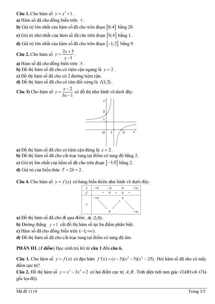 đề giữa kỳ 1 toán 12 năm 2025 – 2026 trường thpt quảng trị – quảng trị 2