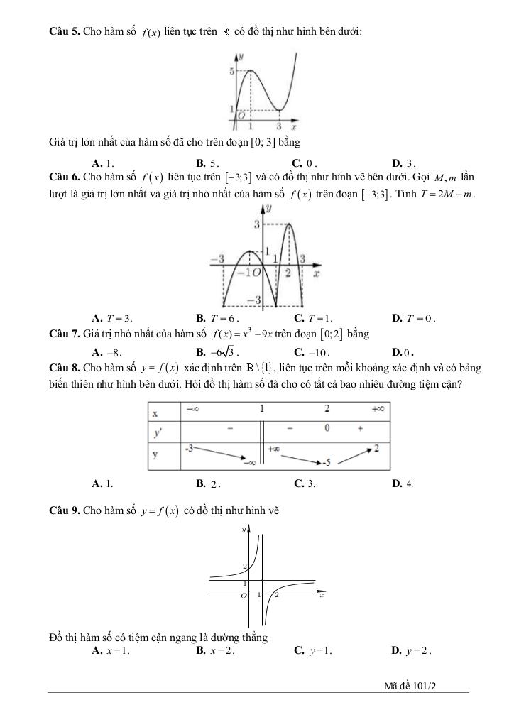 đề giữa kỳ 1 toán 12 năm 2025 – 2026 trường thpt quế sơn – đà nẵng 1