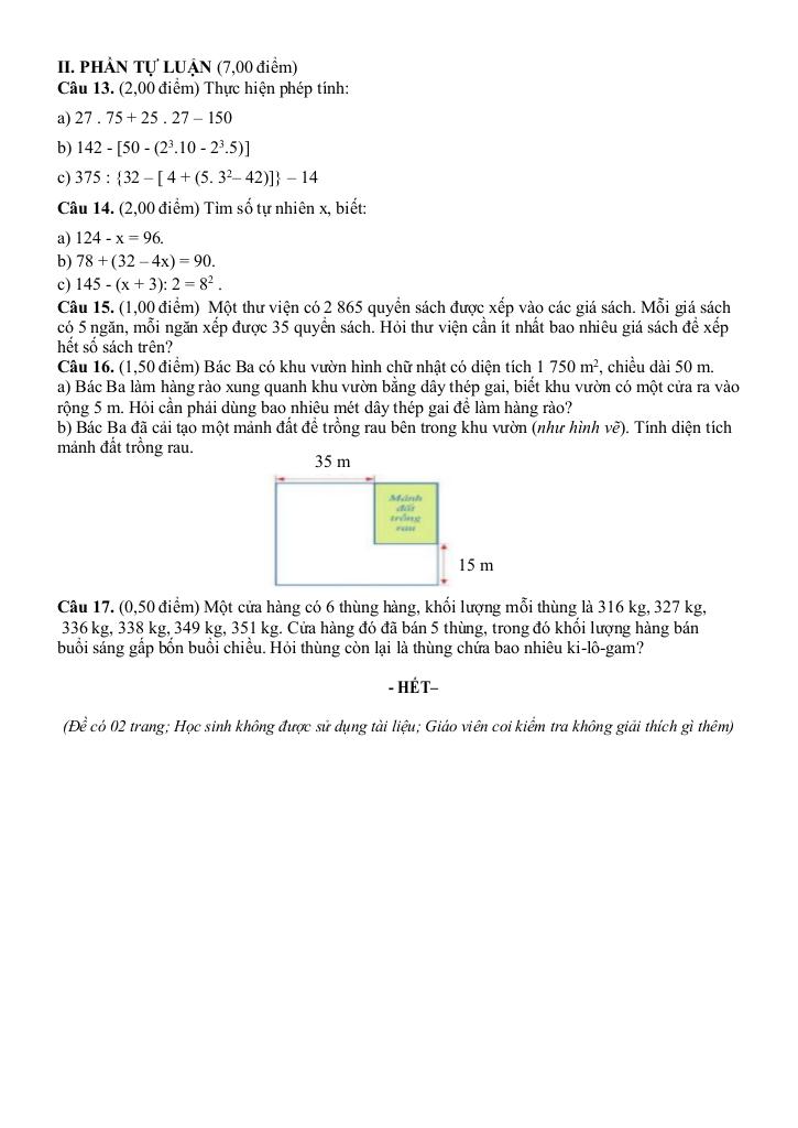 đề giữa kỳ 1 toán 6 năm 2024 – 2025 trường thcs đinh tiên hoàng – khánh hòa 5