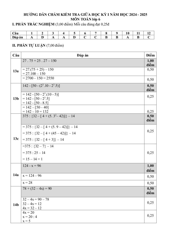 đề giữa kỳ 1 toán 6 năm 2024 – 2025 trường thcs đinh tiên hoàng – khánh hòa 6