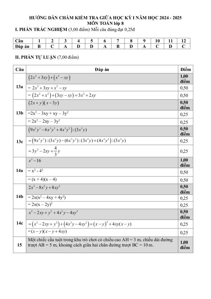 đề giữa kỳ 1 toán 8 năm 2024 – 2025 trường thcs đinh tiên hoàng – khánh hòa 6
