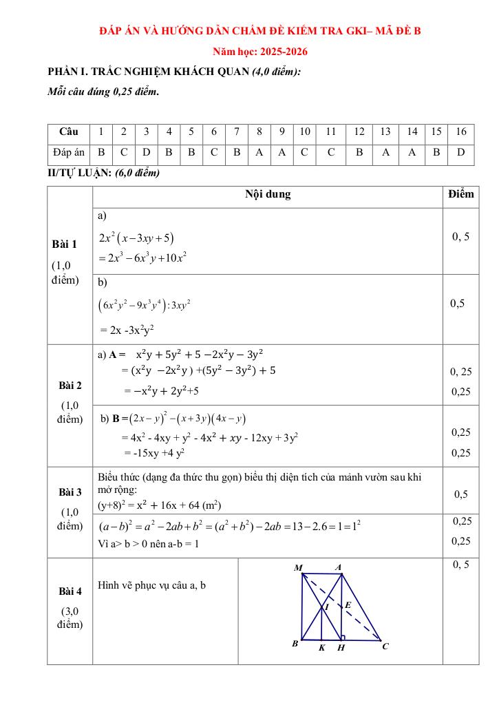 đề giữa kỳ 1 toán 8 năm 2025 – 2026 trường thcs quế thuận – đà nẵng 6