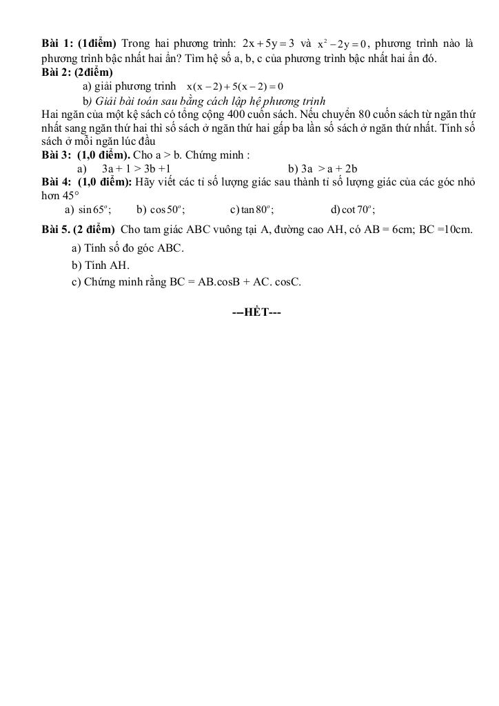 đề giữa kỳ 1 toán 9 năm 2025 – 2026 trường thcs quế thuận – đà nẵng 6