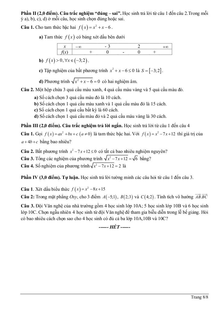 đề giữa kỳ 2 toán 10 năm 2024 – 2025 trường thpt thanh bình 1 – đồng tháp 7