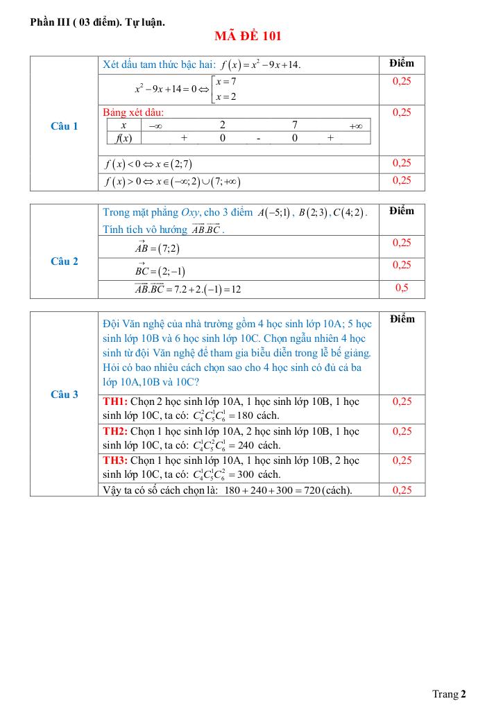 đề giữa kỳ 2 toán 10 năm 2024 – 2025 trường thpt thanh bình 1 – đồng tháp 9