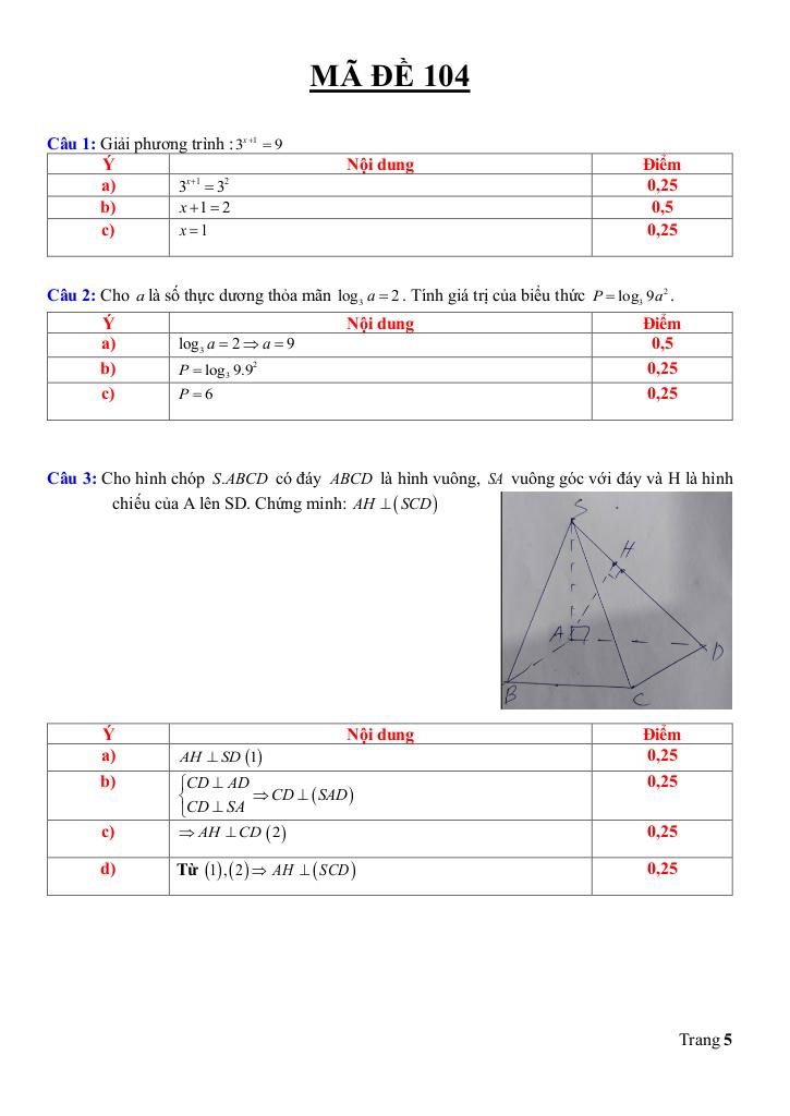 đề giữa kỳ 2 toán 11 năm 2024 – 2025 trường thpt thanh bình 1 – đồng tháp 8