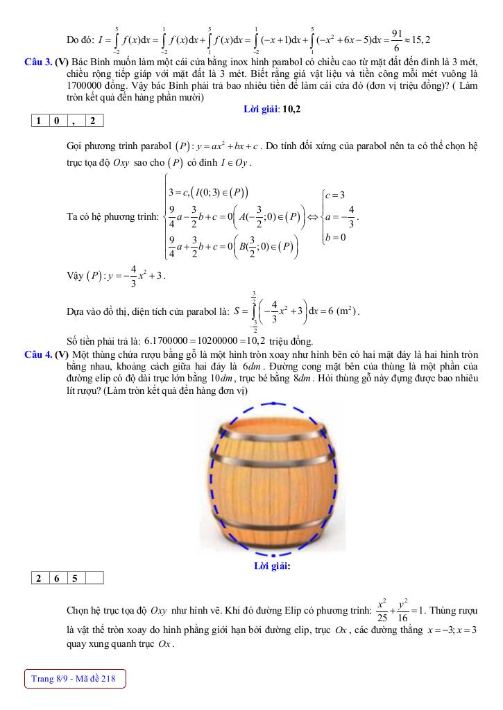 đề giữa kỳ 2 toán 12 năm 2024 – 2025 trường thpt nguyễn huệ – huế 7