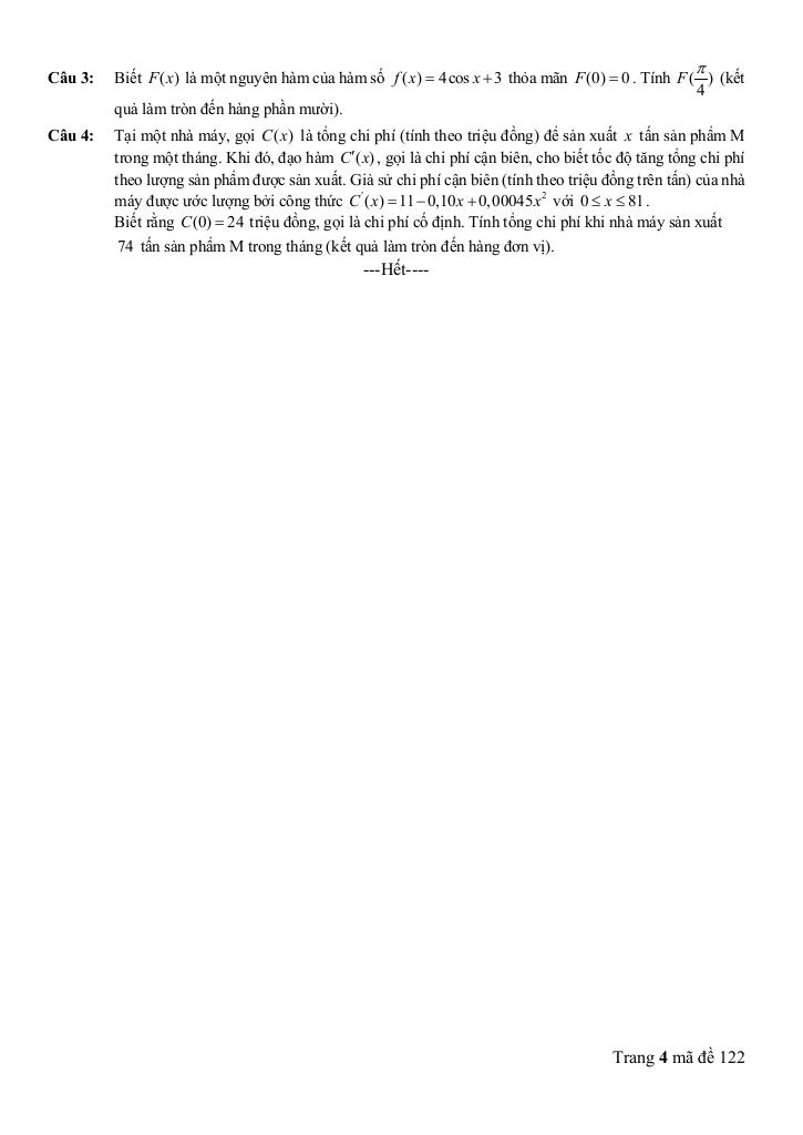 đề giữa kỳ 2 toán 12 năm 2024 – 2025 trường thpt thanh bình 1 – đồng tháp 7