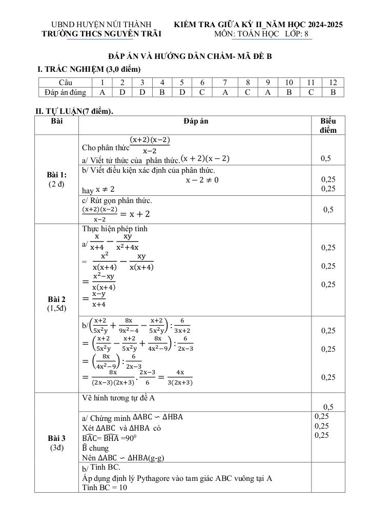 đề giữa kỳ 2 toán 8 năm 2024 – 2025 trường thcs nguyễn trãi – quảng nam 9