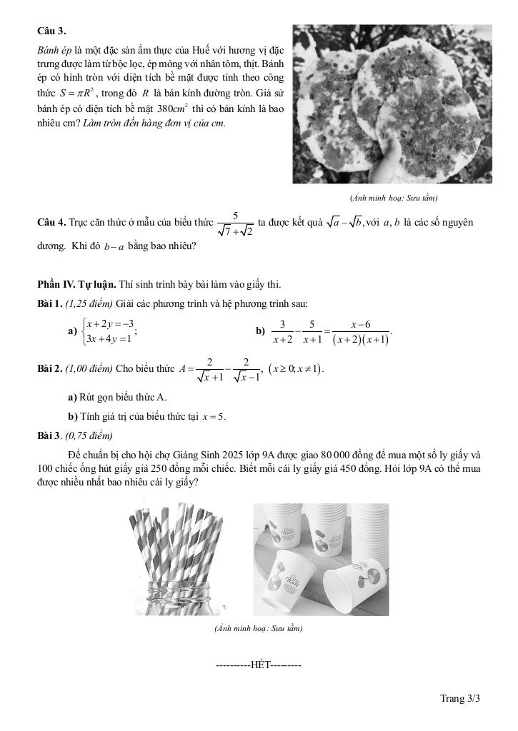 đề gk1 toán 9 năm 2025 – 2026 trường quốc tế việt nam singapore – khánh hòa 5