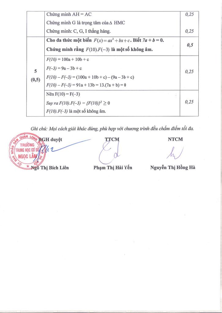 đề học kì 2 toán 7 năm 2024 – 2025 trường thcs ngọc lâm – hà nội 4