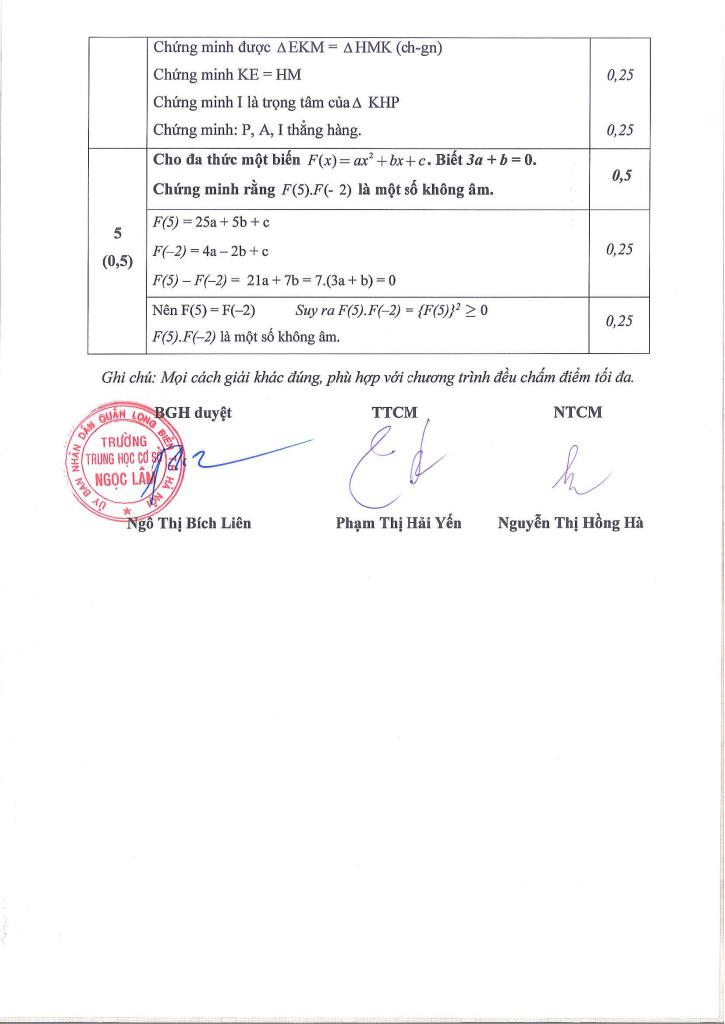 đề học kì 2 toán 7 năm 2024 – 2025 trường thcs ngọc lâm – hà nội 9