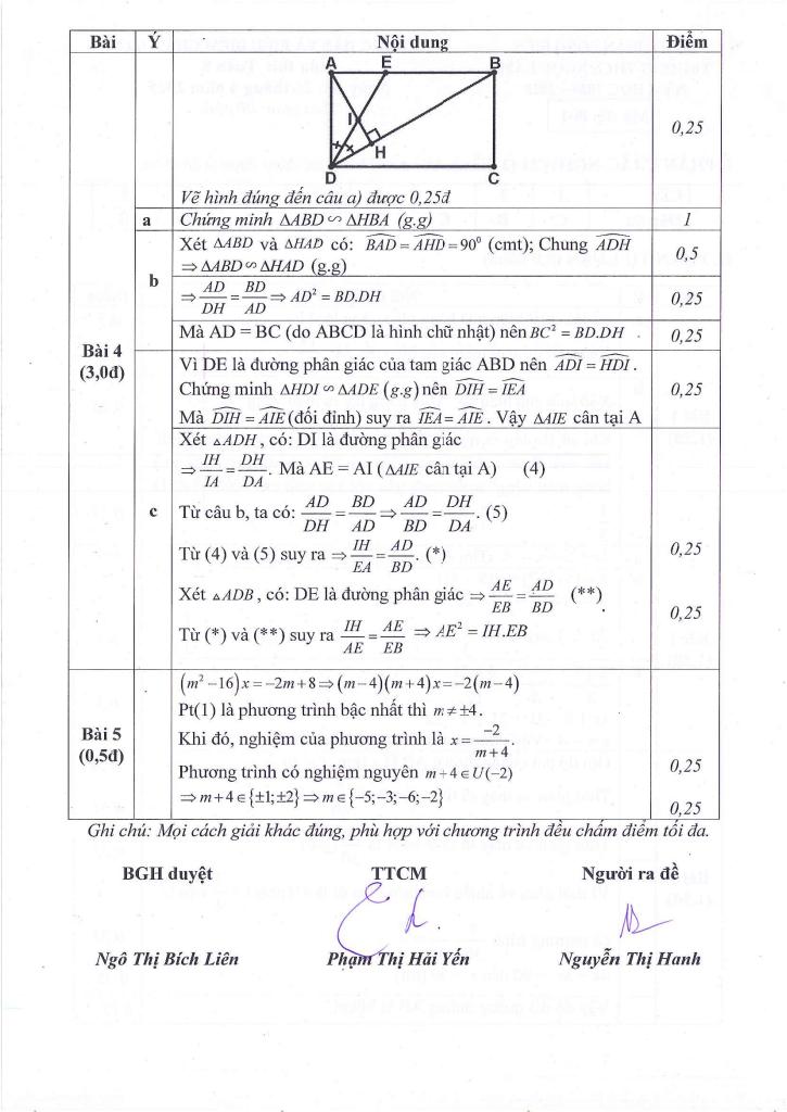 đề học kì 2 toán 8 năm 2024 – 2025 trường thcs ngọc lâm – hà nội 3