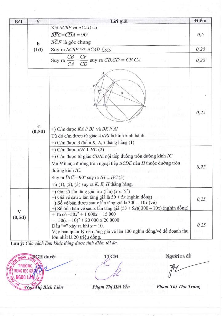 đề học kì 2 toán 9 năm 2024 – 2025 trường thcs ngọc lâm – hà nội 3