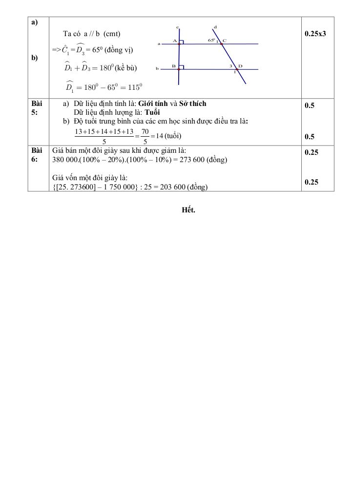 đề học kỳ 1 toán 7 năm 2024 – 2025 trường thcs đồng khởi – tp hcm 3