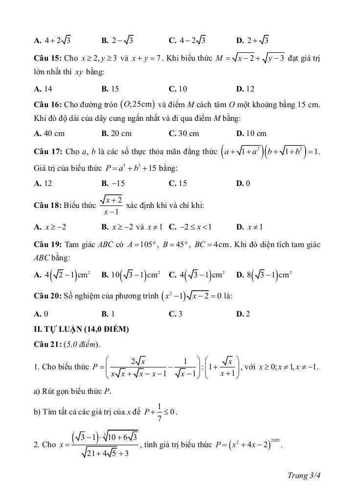 đề khảo sát hsg tỉnh toán 9 năm 2025 – 2026 phường tự lạn – bắc ninh 2