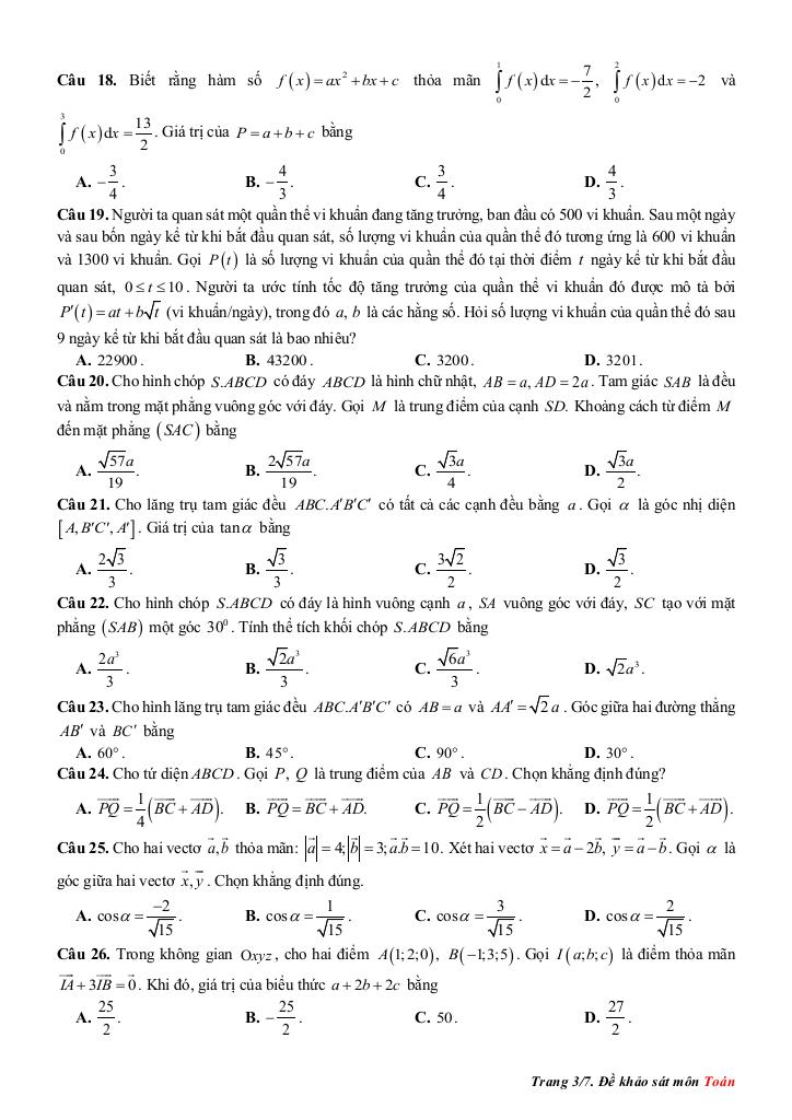 đề khảo sát hsg toán 12 lần 1 năm 2025 – 2026 cụm 09 trường thpt – phú thọ 2