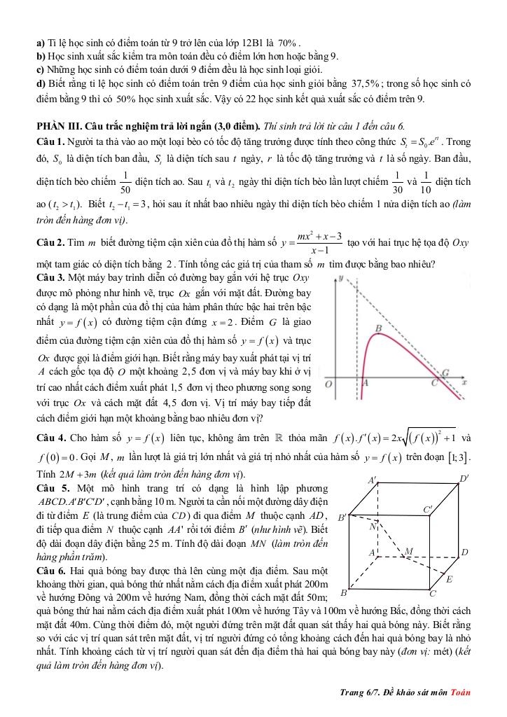 đề khảo sát hsg toán 12 lần 1 năm 2025 – 2026 cụm 09 trường thpt – phú thọ 5