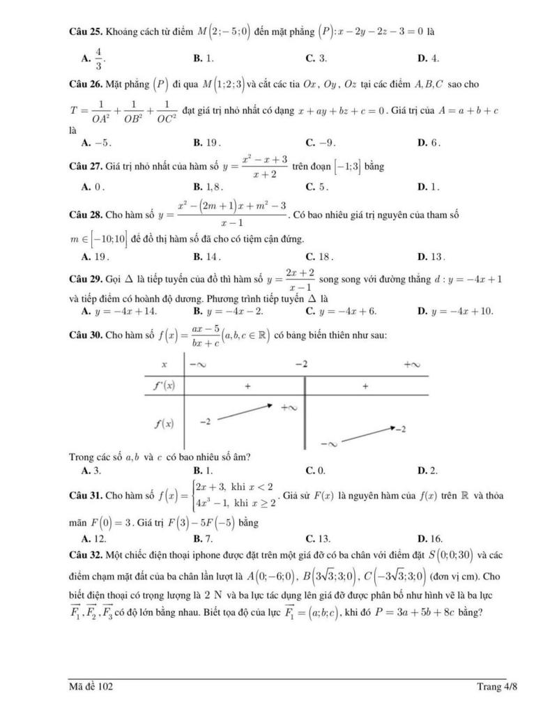 đề khảo sát hsg toán 12 lần 1 năm 2025 – 2026 trường thpt lý thái tổ – bắc ninh 3