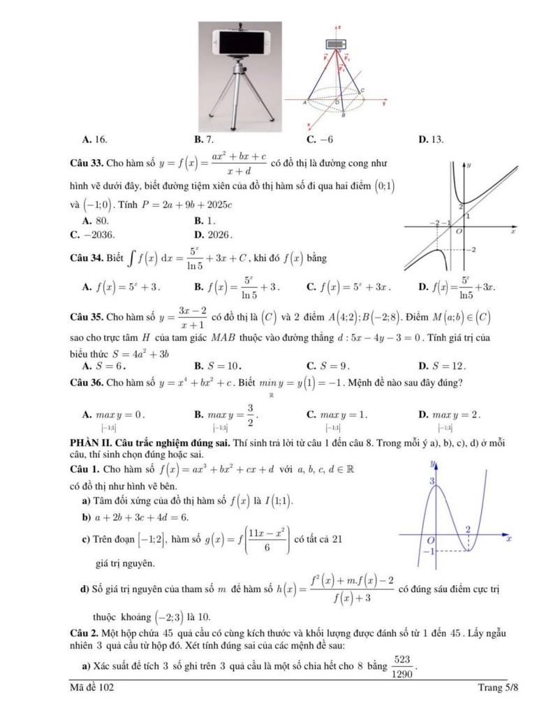 đề khảo sát hsg toán 12 lần 1 năm 2025 – 2026 trường thpt lý thái tổ – bắc ninh 4