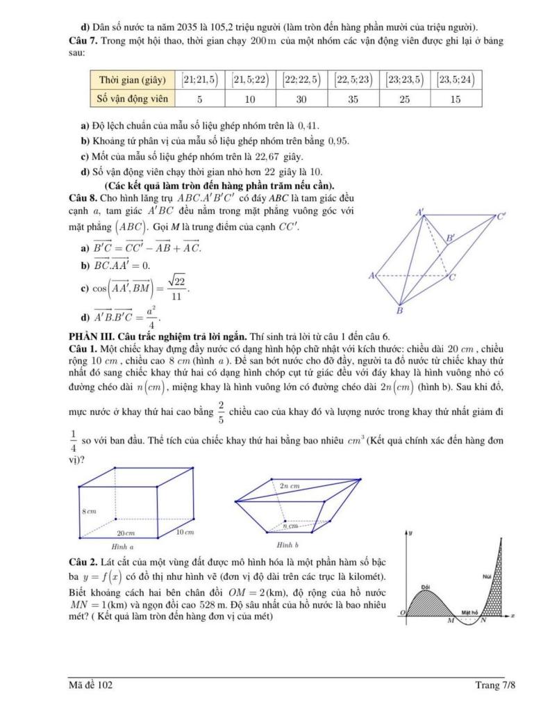 đề khảo sát hsg toán 12 lần 1 năm 2025 – 2026 trường thpt lý thái tổ – bắc ninh 6