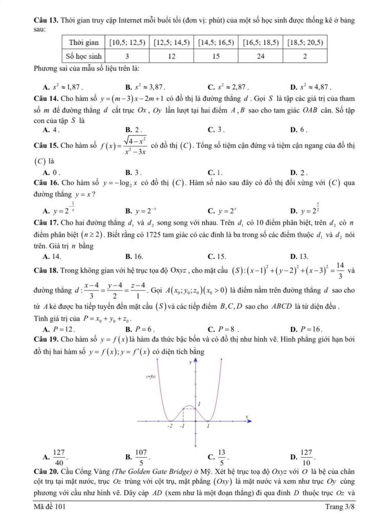 đề khảo sát hsg toán 12 năm 2025 – 2026 cụm trường thpt qv1-lvt – bắc ninh 2