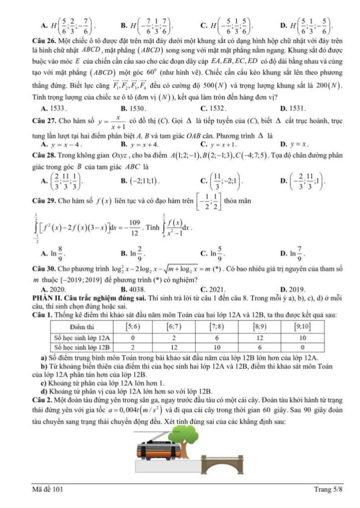 đề khảo sát hsg toán 12 năm 2025 – 2026 cụm trường thpt qv1-lvt – bắc ninh 4