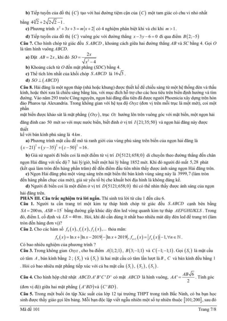 đề khảo sát hsg toán 12 năm 2025 – 2026 cụm trường thpt qv1-lvt – bắc ninh 6