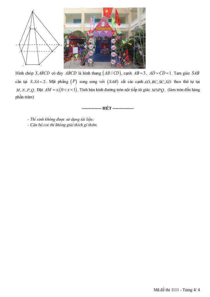 đề khảo sát lần 1 toán 11 năm 2025 – 2026 trường thpt nguyễn đăng đạo – bắc ninh 3